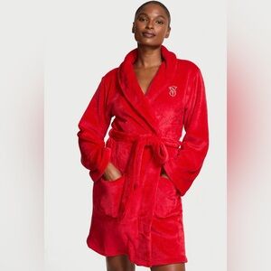 Victoria's Secret Vibrant Red Cozy Plush Robe